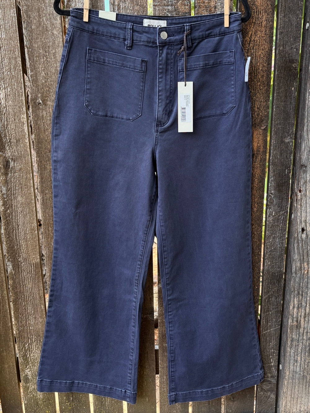 ROLLA'S Sailor High Rise Wide-Leg Jeans NWT In Navy Sz 31